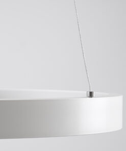 GLOBOSTAR® NEMESIS 61165 Μοντέρνο Κρεμαστό Φωτιστικό Οροφής LED 75W 8743lm 360° AC 220-240V IP20 Ρυθμιζόμενο Λευκό CCT με Χειριστήριο από 2700K έως 6000K Dimmable - Lumileds SMD Chip - Λευκό - Μ100 x Π100 x Υ4cm - 3 Χρόνια Εγγύηση 17 61165 5