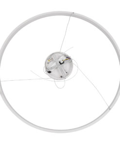 GLOBOSTAR® NEMESIS 61165 Μοντέρνο Κρεμαστό Φωτιστικό Οροφής LED 75W 8743lm 360° AC 220-240V IP20 Ρυθμιζόμενο Λευκό CCT με Χειριστήριο από 2700K έως 6000K Dimmable - Lumileds SMD Chip - Λευκό - Μ100 x Π100 x Υ4cm - 3 Χρόνια Εγγύηση 19 61165 7