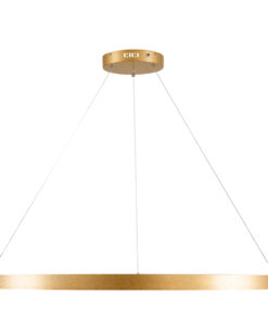 GLOBOSTAR® NEMESIS 61166 Μοντέρνο Κρεμαστό Φωτιστικό Οροφής LED 75W 8743lm 360° AC 220-240V IP20 Ρυθμιζόμενο Λευκό CCT με Χειριστήριο από 2700K έως 6000K Dimmable - Lumileds SMD Chip - Χρυσό Βούρτσας - Μ100 x Π100 x Υ4cm - 3 Χρόνια Εγγύηση 16 61166 3