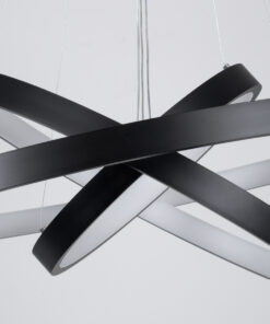 GLOBOSTAR® NEMESIS TRIO 61170-DECO Μοντέρνο Κρεμαστό Φωτιστικό Οροφής LED 120W 14723lm 360° AC 220-240V IP20 Ρυθμιζόμενο Λευκό CCT με Χειριστήριο από 2700K έως 6000K Dimmable - Lumileds SMD Chip - Μαύρο - Μ80 x Π80 x Υ90cm - 3 Χρόνια Εγγύηση 19 61170 deco 3