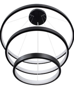 GLOBOSTAR® NEMESIS TRIO 61170-DECO Μοντέρνο Κρεμαστό Φωτιστικό Οροφής LED 120W 14723lm 360° AC 220-240V IP20 Ρυθμιζόμενο Λευκό CCT με Χειριστήριο από 2700K έως 6000K Dimmable - Lumileds SMD Chip - Μαύρο - Μ80 x Π80 x Υ90cm - 3 Χρόνια Εγγύηση 22 61170 deco 6