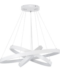 Alternative view of GLOBOSTAR® NEMESIS TRIO 61171-DECO Μοντέρνο Κρεμαστό Φωτιστικό Οροφής LED 120W 14723lm 360° AC 220-240V IP20 Ρυθμιζόμενο Λευκό CCT με Χειριστήριο από 2700K έως 6000K Dimmable - Lumileds SMD Chip - Λευκό - Μ40 x Π60 x Υ80cm - 3 Χρόνια Εγγύηση