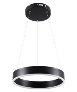 Alternative view of GLOBOSTAR® VENOM 61173 Μοντέρνο Κρεμαστό Φωτιστικό Οροφής LED 30W 3513lm 120° AC 220-240V IP20 Ρυθμιζόμενο Λευκό CCT με Χειριστήριο από 2700K έως 6000K Dimmable - Lumileds SMD Chip - Μαύρο - Μ40 x Π40 x Υ6.5cm - 3 Χρόνια Εγγύηση