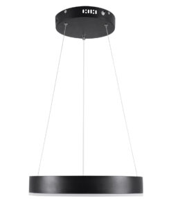 GLOBOSTAR® VENOM 61173 Μοντέρνο Κρεμαστό Φωτιστικό Οροφής LED 30W 3513lm 120° AC 220-240V IP20 Ρυθμιζόμενο Λευκό CCT με Χειριστήριο από 2700K έως 6000K Dimmable - Lumileds SMD Chip - Μαύρο - Μ40 x Π40 x Υ6.5cm - 3 Χρόνια Εγγύηση 15 61173 3