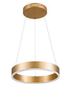 Alternative view of GLOBOSTAR® VENOM 61175 Μοντέρνο Κρεμαστό Φωτιστικό Οροφής LED 30W 3513lm 120° AC 220-240V IP20 Ρυθμιζόμενο Λευκό CCT με Χειριστήριο από 2700K έως 6000K Dimmable - Lumileds SMD Chip - Χρυσό Βούρτσας - Μ40 x Π40 x Υ6.5cm - 3 Χρόνια Εγγύηση