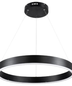 Alternative view of GLOBOSTAR® VENOM 61176 Μοντέρνο Κρεμαστό Φωτιστικό Οροφής LED 45W 5269lm 120° AC 220-240V IP20 Ρυθμιζόμενο Λευκό CCT με Χειριστήριο από 2700K έως 6000K Dimmable - Lumileds SMD Chip - Μαύρο - Μ60 x Π60 x Υ6.5cm - 3 Χρόνια Εγγύηση