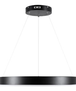 GLOBOSTAR® VENOM 61176 Μοντέρνο Κρεμαστό Φωτιστικό Οροφής LED 45W 5269lm 120° AC 220-240V IP20 Ρυθμιζόμενο Λευκό CCT με Χειριστήριο από 2700K έως 6000K Dimmable - Lumileds SMD Chip - Μαύρο - Μ60 x Π60 x Υ6.5cm - 3 Χρόνια Εγγύηση 15 61176 3