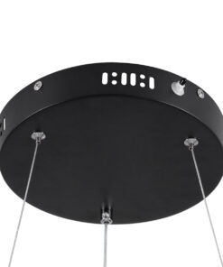 GLOBOSTAR® VENOM 61176 Μοντέρνο Κρεμαστό Φωτιστικό Οροφής LED 45W 5269lm 120° AC 220-240V IP20 Ρυθμιζόμενο Λευκό CCT με Χειριστήριο από 2700K έως 6000K Dimmable - Lumileds SMD Chip - Μαύρο - Μ60 x Π60 x Υ6.5cm - 3 Χρόνια Εγγύηση 18 61176 6