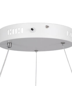 GLOBOSTAR® VENOM 61177 Μοντέρνο Κρεμαστό Φωτιστικό Οροφής LED 45W 5269lm 120° AC 220-240V IP20 Ρυθμιζόμενο Λευκό CCT με Χειριστήριο από 2700K έως 6000K Dimmable - Lumileds SMD Chip - Λευκό Ματ - Μ60 x Π60 x Υ6.5cm - 3 Χρόνια Εγγύηση 18 61177 6