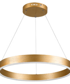 Alternative view of GLOBOSTAR® VENOM 61178 Μοντέρνο Κρεμαστό Φωτιστικό Οροφής LED 45W 5269lm 120° AC 220-240V IP20 Ρυθμιζόμενο Λευκό CCT με Χειριστήριο από 2700K έως 6000K Dimmable - Lumileds SMD Chip - Χρυσό Βούρτσας - Μ60 x Π60 x Υ6.5cm - 3 Χρόνια Εγγύηση