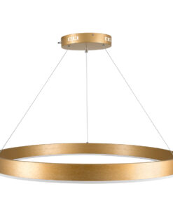 GLOBOSTAR® VENOM 61181 Μοντέρνο Κρεμαστό Φωτιστικό Οροφής LED 67W 7863lm 120° AC 220-240V IP20 Ρυθμιζόμενο Λευκό CCT με Χειριστήριο από 2700K έως 6000K Dimmable - Lumileds SMD Chip - Χρυσό Βούρτσας - Μ80 x Π80 x Υ6.5cm - 3 Χρόνια Εγγύηση 17 61181 4