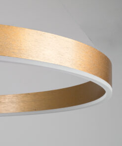 GLOBOSTAR® VENOM 61181 Μοντέρνο Κρεμαστό Φωτιστικό Οροφής LED 67W 7863lm 120° AC 220-240V IP20 Ρυθμιζόμενο Λευκό CCT με Χειριστήριο από 2700K έως 6000K Dimmable - Lumileds SMD Chip - Χρυσό Βούρτσας - Μ80 x Π80 x Υ6.5cm - 3 Χρόνια Εγγύηση 18 61181 5