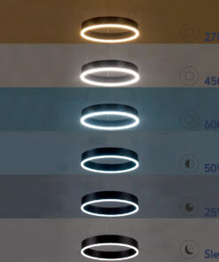 GLOBOSTAR® VENOM 61182 Μοντέρνο Κρεμαστό Φωτιστικό Οροφής LED 75W 8818lm 120° AC 220-240V IP20 Ρυθμιζόμενο Λευκό CCT με Χειριστήριο από 2700K έως 6000K Dimmable - Lumileds SMD Chip - Μαύρο Ματ - Μ100 x Π100 x Υ6.5cm - 3 Χρόνια Εγγύηση 23 61182 10