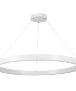 Alternative view of GLOBOSTAR® VENOM 61183 Μοντέρνο Κρεμαστό Φωτιστικό Οροφής LED 75W 8818lm 120° AC 220-240V IP20 Ρυθμιζόμενο Λευκό CCT με Χειριστήριο από 2700K έως 6000K Dimmable - Lumileds SMD Chip - Λευκό Ματ - Μ100 x Π100 x Υ6.5cm - 3 Χρόνια Εγγύηση