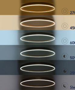 GLOBOSTAR® VENOM 61184 Μοντέρνο Κρεμαστό Φωτιστικό Οροφής LED 75W 8818lm 120° AC 220-240V IP20 Ρυθμιζόμενο Λευκό CCT με Χειριστήριο από 2700K έως 6000K Dimmable - Lumileds SMD Chip - Χρυσό Βούρτσας - Μ100 x Π100 x Υ6.5cm - 3 Χρόνια Εγγύηση 23 61184 10