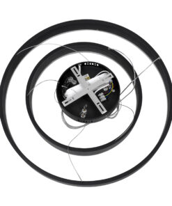 GLOBOSTAR® VENOM DUO 61185 Μοντέρνο Κρεμαστό Φωτιστικό Οροφής LED 75W 8818lm 120° AC 220-240V IP20 Ρυθμιζόμενο Λευκό CCT με Χειριστήριο από 2700K έως 6000K Dimmable - Lumileds SMD Chip - Μαύρο Ματ - Μ60 x Π60 x Υ40cm - 3 Χρόνια Εγγύηση 25 61185 9