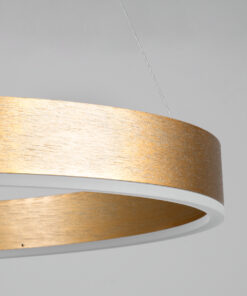 GLOBOSTAR® VENOM TRIO 61190 Μοντέρνο Κρεμαστό Φωτιστικό Οροφής LED 120W 14158lm 120° AC 220-240V IP20 Ρυθμιζόμενο Λευκό CCT με Χειριστήριο από 2700K έως 6000K Dimmable - Lumileds SMD Chip - Χρυσό Βούρτσας - Μ80 x Π80 x Υ60cm - 3 Χρόνια Εγγύηση 21 61190 7