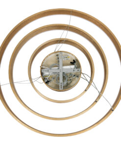 GLOBOSTAR® VENOM TRIO 61190 Μοντέρνο Κρεμαστό Φωτιστικό Οροφής LED 120W 14158lm 120° AC 220-240V IP20 Ρυθμιζόμενο Λευκό CCT με Χειριστήριο από 2700K έως 6000K Dimmable - Lumileds SMD Chip - Χρυσό Βούρτσας - Μ80 x Π80 x Υ60cm - 3 Χρόνια Εγγύηση 23 61190 9