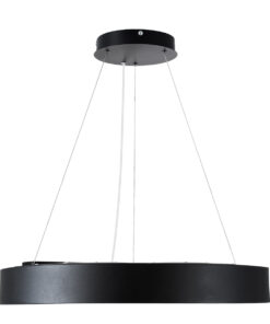 GLOBOSTAR® RA 61194 Μοντέρνο Κρεμαστό Φωτιστικό Οροφής LED 67W 7370lm 120° AC 220-240V IP20 Ρυθμιζόμενο Λευκό CCT με Χειριστήριο από 2700K έως 6000K Dimmable - Lumileds SMD Chip - Μαύρο - Μ60 x Π80 x Υ8cm - 3 Χρόνια Εγγύηση 15 61194 3