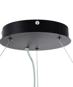 GLOBOSTAR® RA 61194 Μοντέρνο Κρεμαστό Φωτιστικό Οροφής LED 67W 7370lm 120° AC 220-240V IP20 Ρυθμιζόμενο Λευκό CCT με Χειριστήριο από 2700K έως 6000K Dimmable - Lumileds SMD Chip - Μαύρο - Μ60 x Π80 x Υ8cm - 3 Χρόνια Εγγύηση 18 61194 6