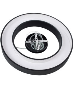 GLOBOSTAR® RA 61194 Μοντέρνο Κρεμαστό Φωτιστικό Οροφής LED 67W 7370lm 120° AC 220-240V IP20 Ρυθμιζόμενο Λευκό CCT με Χειριστήριο από 2700K έως 6000K Dimmable - Lumileds SMD Chip - Μαύρο - Μ60 x Π80 x Υ8cm - 3 Χρόνια Εγγύηση 19 61194 7