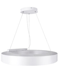 GLOBOSTAR® RA 61195 Μοντέρνο Κρεμαστό Φωτιστικό Οροφής LED 67W 7370lm 120° AC 220-240V IP20 Ρυθμιζόμενο Λευκό CCT με Χειριστήριο από 2700K έως 6000K Dimmable - Lumileds SMD Chip - Λευκό - Μ60 x Π80 x Υ8cm - 3 Χρόνια Εγγύηση 16 61195 4