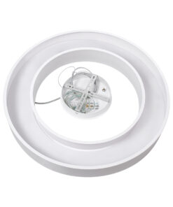 GLOBOSTAR® RA 61195 Μοντέρνο Κρεμαστό Φωτιστικό Οροφής LED 67W 7370lm 120° AC 220-240V IP20 Ρυθμιζόμενο Λευκό CCT με Χειριστήριο από 2700K έως 6000K Dimmable - Lumileds SMD Chip - Λευκό - Μ60 x Π80 x Υ8cm - 3 Χρόνια Εγγύηση 19 61195 7