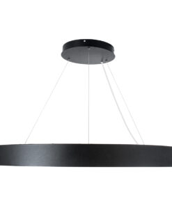 GLOBOSTAR® RA 61196 Μοντέρνο Κρεμαστό Φωτιστικό Οροφής LED 75W 8250lm 120° AC 220-240V IP20 Ρυθμιζόμενο Λευκό CCT με Χειριστήριο από 2700K έως 6000K Dimmable - Lumileds SMD Chip - Μαύρο - Μ80 x Π80 x Υ8cm - 3 Χρόνια Εγγύηση 15 61196 3