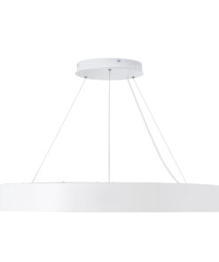 GLOBOSTAR® RA 61197 Μοντέρνο Κρεμαστό Φωτιστικό Οροφής LED 75W 8250lm 120° AC 220-240V IP20 Ρυθμιζόμενο Λευκό CCT με Χειριστήριο από 2700K έως 6000K Dimmable - Lumileds SMD Chip - Λευκό - Μ80 x Π80 x Υ8cm - 3 Χρόνια Εγγύηση 15 61197 3