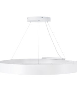 GLOBOSTAR® RA 61197 Μοντέρνο Κρεμαστό Φωτιστικό Οροφής LED 75W 8250lm 120° AC 220-240V IP20 Ρυθμιζόμενο Λευκό CCT με Χειριστήριο από 2700K έως 6000K Dimmable - Lumileds SMD Chip - Λευκό - Μ80 x Π80 x Υ8cm - 3 Χρόνια Εγγύηση 16 61197 4