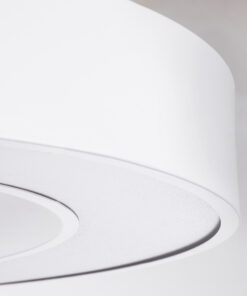 GLOBOSTAR® RA 61197 Μοντέρνο Κρεμαστό Φωτιστικό Οροφής LED 75W 8250lm 120° AC 220-240V IP20 Ρυθμιζόμενο Λευκό CCT με Χειριστήριο από 2700K έως 6000K Dimmable - Lumileds SMD Chip - Λευκό - Μ80 x Π80 x Υ8cm - 3 Χρόνια Εγγύηση 17 61197 5