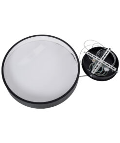 GLOBOSTAR® BURTON 61200-P Μοντέρνο Κρεμαστό Φωτιστικό Οροφής LED 67W 7370lm 120° AC 220-240V IP20 Ρυθμιζόμενο Λευκό CCT με Χειριστήριο από 2700K έως 6000K Dimmable - Lumileds SMD Chip - Μαύρο - Μ40 x Π40 x Υ8cm - 3 Χρόνια Εγγύηση 31 61200 13