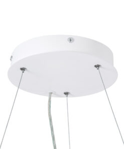 GLOBOSTAR® BURTON 61201-P Μοντέρνο Κρεμαστό Φωτιστικό Οροφής LED 67W 7370lm 120° AC 220-240V IP20 Ρυθμιζόμενο Λευκό CCT με Χειριστήριο από 2700K έως 6000K Dimmable - Lumileds SMD Chip - Λευκό - Μ40 x Π40 x Υ8cm - 3 Χρόνια Εγγύηση 30 61201 12