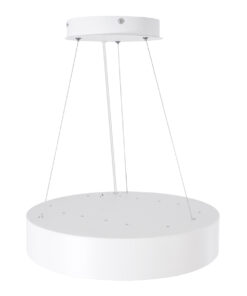 GLOBOSTAR® BURTON 61201-P Μοντέρνο Κρεμαστό Φωτιστικό Οροφής LED 67W 7370lm 120° AC 220-240V IP20 Ρυθμιζόμενο Λευκό CCT με Χειριστήριο από 2700K έως 6000K Dimmable - Lumileds SMD Chip - Λευκό - Μ40 x Π40 x Υ8cm - 3 Χρόνια Εγγύηση 22 61201 4