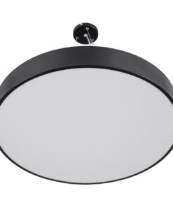 GloboStar® BURTON 61202-S Πλαφονιέρα Οροφής LED CCT 75W 8625lm 120° AC 220-240V - Εναλλαγή Φωτισμού μέσω Τηλεχειριστηρίου All In One Ψυχρό 6000k+Φυσικό 4500k+Θερμό 2700k Dimmable Φ60cm - Μαύρο - 3 Years Warranty 30 61202 ceiling 11