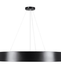 GloboStar® BURTON 61202-S Πλαφονιέρα Οροφής LED CCT 75W 8625lm 120° AC 220-240V - Εναλλαγή Φωτισμού μέσω Τηλεχειριστηρίου All In One Ψυχρό 6000k+Φυσικό 4500k+Θερμό 2700k Dimmable Φ60cm - Μαύρο - 3 Years Warranty 28 61202 ceiling 9