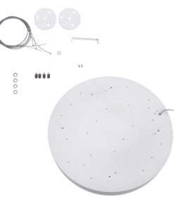 GLOBOSTAR® BURTON 61203-P Μοντέρνο Κρεμαστό Φωτιστικό Οροφής LED 75W 8625lm 120° AC 220-240V IP20 Ρυθμιζόμενο Λευκό CCT με Χειριστήριο από 2700K έως 6000K Dimmable - Lumileds SMD Chip - Λευκό - Μ60 x Π60 x Υ8cm - 3 Χρόνια Εγγύηση 35 61203 15