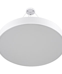 GLOBOSTAR® BURTON 61203-P Μοντέρνο Κρεμαστό Φωτιστικό Οροφής LED 75W 8625lm 120° AC 220-240V IP20 Ρυθμιζόμενο Λευκό CCT με Χειριστήριο από 2700K έως 6000K Dimmable - Lumileds SMD Chip - Λευκό - Μ60 x Π60 x Υ8cm - 3 Χρόνια Εγγύηση 26 61203 6