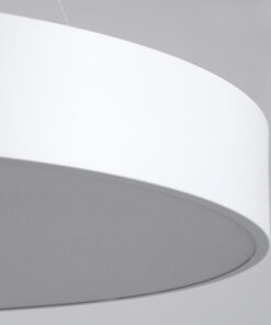 GLOBOSTAR® BURTON 61203-P Μοντέρνο Κρεμαστό Φωτιστικό Οροφής LED 75W 8625lm 120° AC 220-240V IP20 Ρυθμιζόμενο Λευκό CCT με Χειριστήριο από 2700K έως 6000K Dimmable - Lumileds SMD Chip - Λευκό - Μ60 x Π60 x Υ8cm - 3 Χρόνια Εγγύηση 27 61203 7