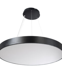 Alternative view of GLOBOSTAR® BURTON 61204-P Μοντέρνο Κρεμαστό Φωτιστικό Οροφής LED 100W 11020lm 120° AC 220-240V IP20 Ρυθμιζόμενο Λευκό CCT με Χειριστήριο από 2700K έως 6000K Dimmable - Lumileds SMD Chip - Μαύρο - Μ80 x Π80 x Υ8cm - 3 Χρόνια Εγγύηση