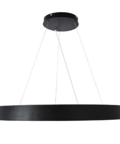 GLOBOSTAR® BURTON 61204-P Μοντέρνο Κρεμαστό Φωτιστικό Οροφής LED 100W 11020lm 120° AC 220-240V IP20 Ρυθμιζόμενο Λευκό CCT με Χειριστήριο από 2700K έως 6000K Dimmable - Lumileds SMD Chip - Μαύρο - Μ80 x Π80 x Υ8cm - 3 Χρόνια Εγγύηση 21 61204 3