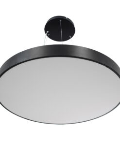 GLOBOSTAR® BURTON 61204-P Μοντέρνο Κρεμαστό Φωτιστικό Οροφής LED 100W 11020lm 120° AC 220-240V IP20 Ρυθμιζόμενο Λευκό CCT με Χειριστήριο από 2700K έως 6000K Dimmable - Lumileds SMD Chip - Μαύρο - Μ80 x Π80 x Υ8cm - 3 Χρόνια Εγγύηση 23 61204 5