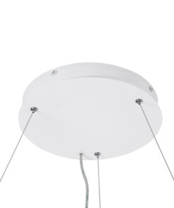 GLOBOSTAR® BURTON 61205-P Μοντέρνο Κρεμαστό Φωτιστικό Οροφής LED 100W 11020lm 120° AC 220-240V IP20 Ρυθμιζόμενο Λευκό CCT με Χειριστήριο από 2700K έως 6000K Dimmable - Lumileds SMD Chip - Λευκό - Μ80 x Π80 x Υ8cm - 3 Χρόνια Εγγύηση 30 61205 12