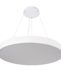 Alternative view of GLOBOSTAR® BURTON 61205-P Μοντέρνο Κρεμαστό Φωτιστικό Οροφής LED 100W 11020lm 120° AC 220-240V IP20 Ρυθμιζόμενο Λευκό CCT με Χειριστήριο από 2700K έως 6000K Dimmable - Lumileds SMD Chip - Λευκό - Μ80 x Π80 x Υ8cm - 3 Χρόνια Εγγύηση