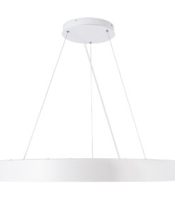 GLOBOSTAR® BURTON 61205-P Μοντέρνο Κρεμαστό Φωτιστικό Οροφής LED 100W 11020lm 120° AC 220-240V IP20 Ρυθμιζόμενο Λευκό CCT με Χειριστήριο από 2700K έως 6000K Dimmable - Lumileds SMD Chip - Λευκό - Μ80 x Π80 x Υ8cm - 3 Χρόνια Εγγύηση 21 61205 3