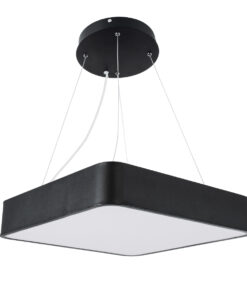 GLOBOSTAR® KAMALA 61206-P Μοντέρνο Κρεμαστό Φωτιστικό Οροφής LED 67W 7370lm 120° AC 220-240V IP20 Ρυθμιζόμενο Λευκό CCT με Χειριστήριο από 2700K έως 6000K Dimmable - Lumileds SMD Chip - Μαύρο - Μ40 x Π40 x Υ8cm - 3 Χρόνια Εγγύηση 23 61206 3