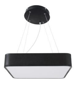 GLOBOSTAR® KAMALA 61206-P Μοντέρνο Κρεμαστό Φωτιστικό Οροφής LED 67W 7370lm 120° AC 220-240V IP20 Ρυθμιζόμενο Λευκό CCT με Χειριστήριο από 2700K έως 6000K Dimmable - Lumileds SMD Chip - Μαύρο - Μ40 x Π40 x Υ8cm - 3 Χρόνια Εγγύηση 24 61206 4