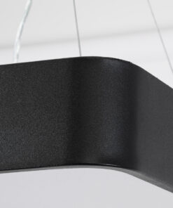 GLOBOSTAR® KAMALA 61206-P Μοντέρνο Κρεμαστό Φωτιστικό Οροφής LED 67W 7370lm 120° AC 220-240V IP20 Ρυθμιζόμενο Λευκό CCT με Χειριστήριο από 2700K έως 6000K Dimmable - Lumileds SMD Chip - Μαύρο - Μ40 x Π40 x Υ8cm - 3 Χρόνια Εγγύηση 27 61206 7