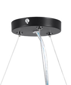 GLOBOSTAR® KAMALA 61208-P Μοντέρνο Κρεμαστό Φωτιστικό Οροφής LED 75W 8625lm 120° AC 220-240V IP20 Ρυθμιζόμενο Λευκό CCT με Χειριστήριο από 2700K έως 6000K Dimmable - Lumileds SMD Chip - Μαύρο - Μ60 x Π60 x Υ8cm - 3 Χρόνια Εγγύηση 34 61208 14