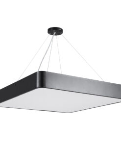 GLOBOSTAR® KAMALA 61208-P Μοντέρνο Κρεμαστό Φωτιστικό Οροφής LED 75W 8625lm 120° AC 220-240V IP20 Ρυθμιζόμενο Λευκό CCT με Χειριστήριο από 2700K έως 6000K Dimmable - Lumileds SMD Chip - Μαύρο - Μ60 x Π60 x Υ8cm - 3 Χρόνια Εγγύηση 23 61208 3